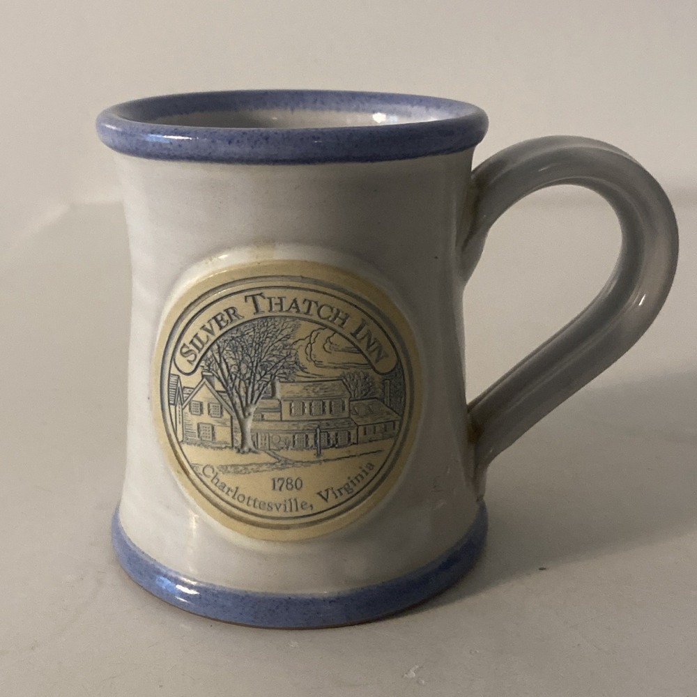 Deneen Pottery Silver Thatch Inn Bed & Breakfast Mug Charlottesville VA 12 oz